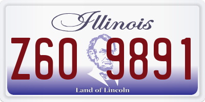 IL license plate Z609891