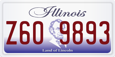 IL license plate Z609893