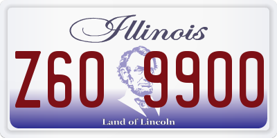 IL license plate Z609900