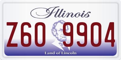 IL license plate Z609904