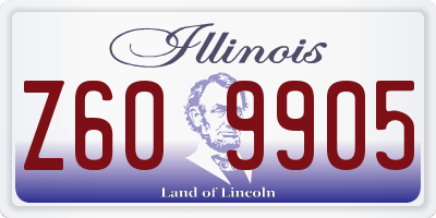 IL license plate Z609905