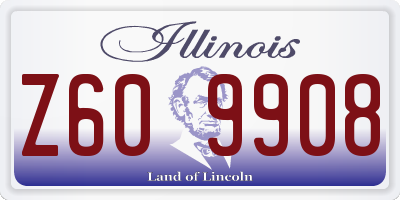 IL license plate Z609908