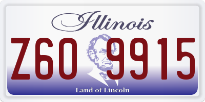 IL license plate Z609915