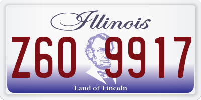 IL license plate Z609917