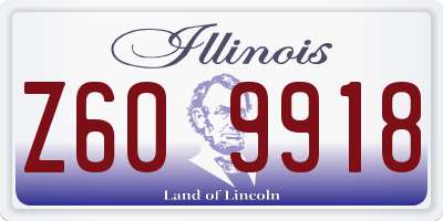 IL license plate Z609918