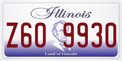 IL license plate Z609930