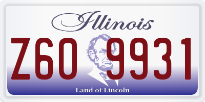 IL license plate Z609931