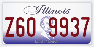 IL license plate Z609937