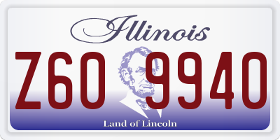 IL license plate Z609940