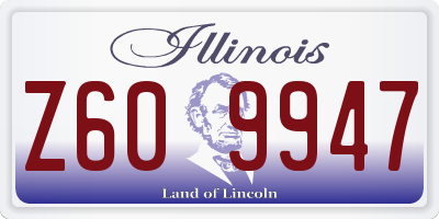 IL license plate Z609947