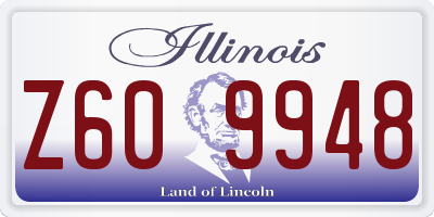 IL license plate Z609948