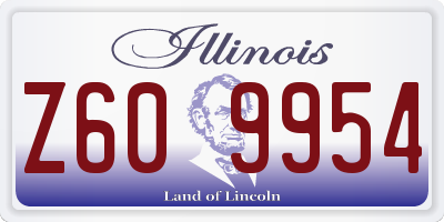 IL license plate Z609954