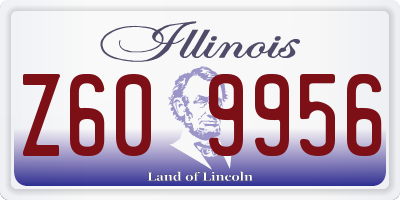 IL license plate Z609956