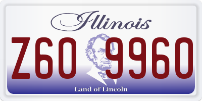 IL license plate Z609960