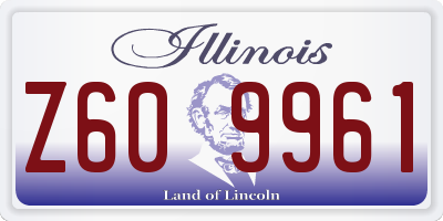 IL license plate Z609961
