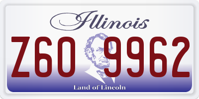 IL license plate Z609962