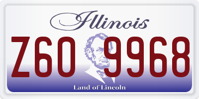 IL license plate Z609968