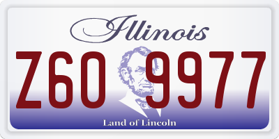 IL license plate Z609977