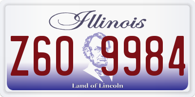 IL license plate Z609984