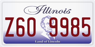 IL license plate Z609985