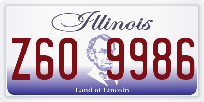 IL license plate Z609986
