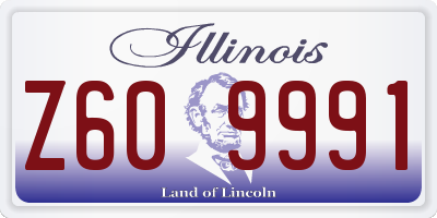 IL license plate Z609991
