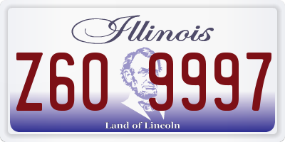 IL license plate Z609997