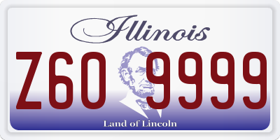 IL license plate Z609999