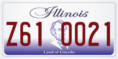 IL license plate Z610021