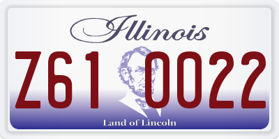 IL license plate Z610022