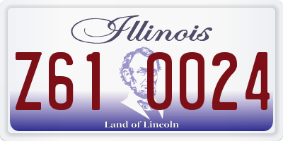 IL license plate Z610024