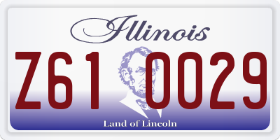 IL license plate Z610029