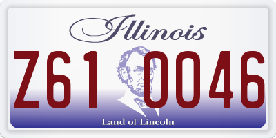 IL license plate Z610046