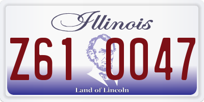 IL license plate Z610047