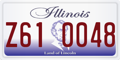 IL license plate Z610048