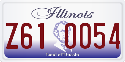 IL license plate Z610054
