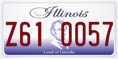IL license plate Z610057