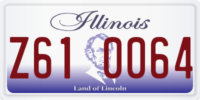 IL license plate Z610064