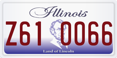 IL license plate Z610066