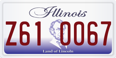 IL license plate Z610067