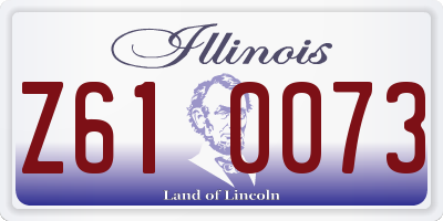 IL license plate Z610073