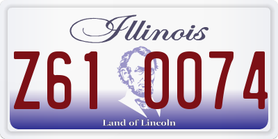 IL license plate Z610074