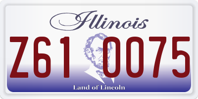IL license plate Z610075