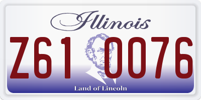 IL license plate Z610076