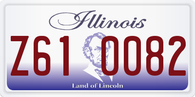 IL license plate Z610082