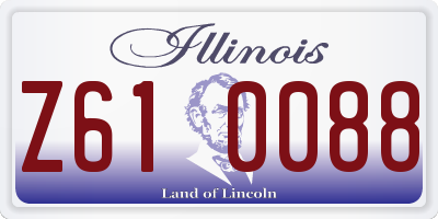 IL license plate Z610088