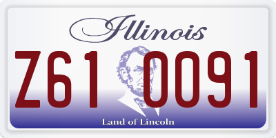 IL license plate Z610091