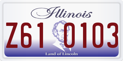 IL license plate Z610103