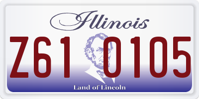 IL license plate Z610105