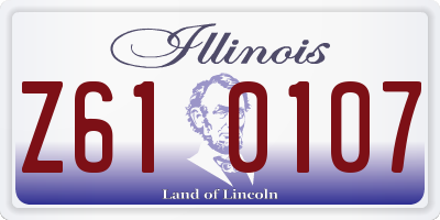 IL license plate Z610107